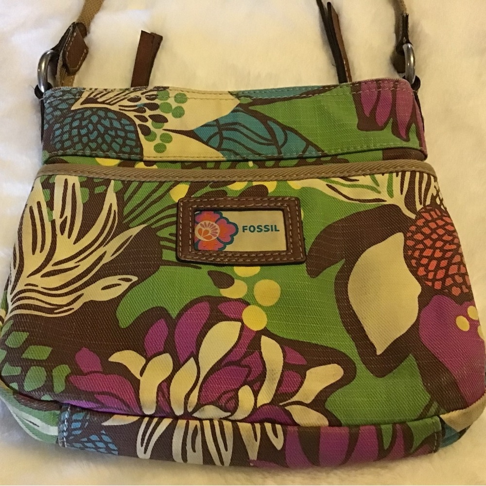 💞Host Pick💕Fossil Women's Floral Crossbody Bag - Multicolor